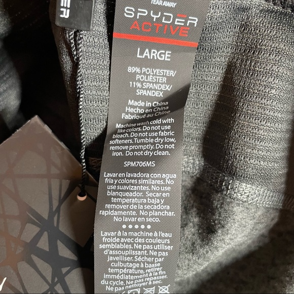 Spyder Mens Baselayer Active ProWeb Charcoal Gray Stretch Pants Tights Size L - Picture 5 of 8